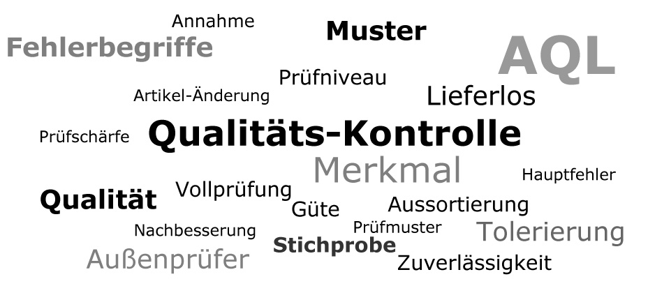 Fachbegriffe der Qualitätskontrolle